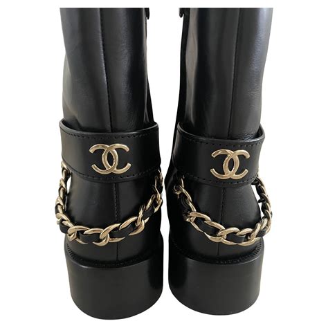 ebay chanel boots|Chanel chain boots.